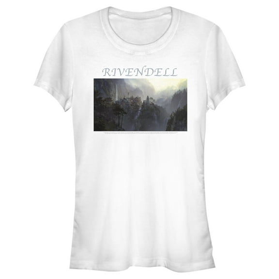 Junior's The Lord of the Rings Fellowship of the Ring Rivendell  Graphic Tee White Small