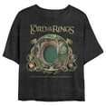 thumbnail image 1 of Junior's The Lord of the Rings Fellowship of the Ring The Shire Circles Crop Graphic Tee Black X Large, 1 of 4