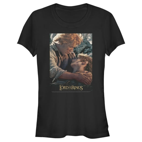 Junior's The Lord of the Rings Return of the King Frodo and Sam Movie Poster  Graphic Tee Black Large