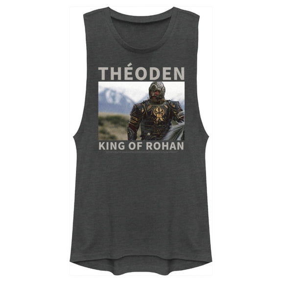 Junior's The Lord of the Rings Return of the King Theoden King of Rohan  Festival Muscle Graphic Tee Charcoal Small