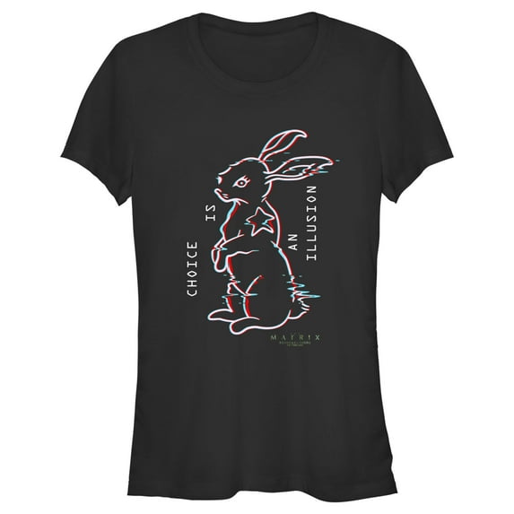 Junior's The Matrix Resurrections Choice is an Illusion Graphic Tee Black Small