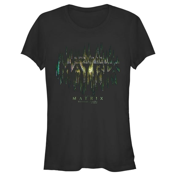 Junior's The Matrix Resurrections Glitch in the Matrix Graphic Tee Black Large