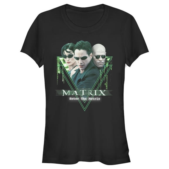 Junior's The Matrix Trio Graphic Tee Black 2X Large