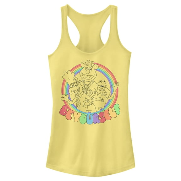 Junior's The Muppets Be Yourself Racerback Tank Top Banana Medium