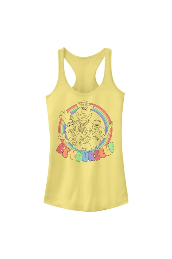 Junior's The Muppets Be Yourself Racerback Tank Top Banana Medium