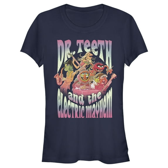 Junior's The Muppets Dr. Teeth and The Electric Mayhem Graphic Tee Navy Blue Small