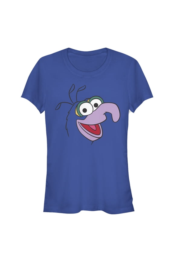 Junior's The Muppets Gonzo Face Graphic Tee Royal Blue Small
