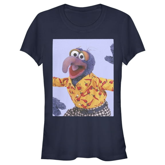 Junior's The Muppets Gonzo Poster  Graphic Tee Navy Blue Medium