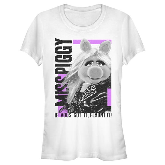 Junior's The Muppets If Yous Got it, Flaunt it!  Graphic Tee White Large