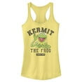 thumbnail image 1 of Junior's The Muppets Kermit 1955 Collegiate Racerback Tank Top Banana Large, 1 of 4