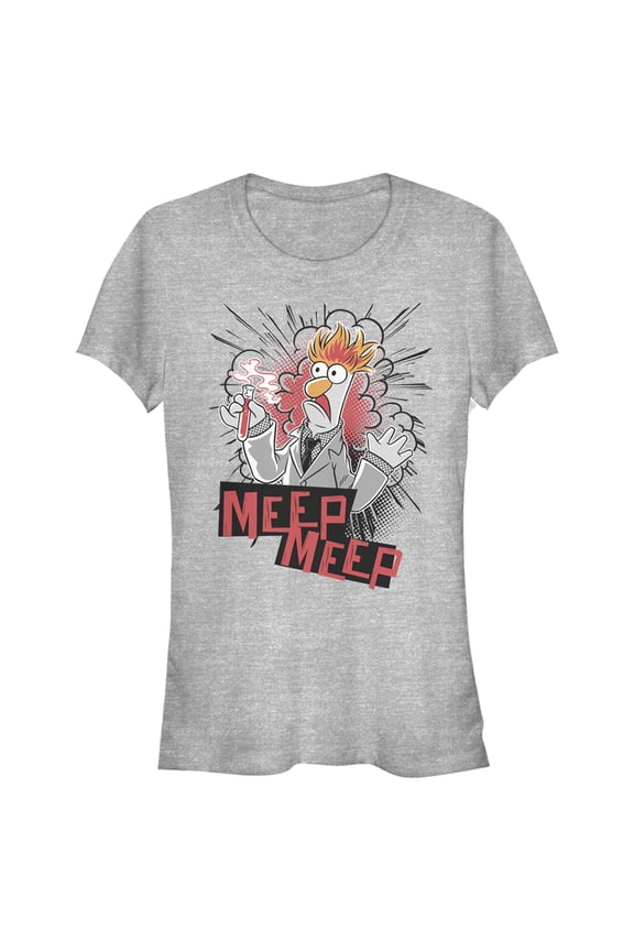 Junior's The Muppets Meep Meep Graphic Tee Athletic Heather Medium