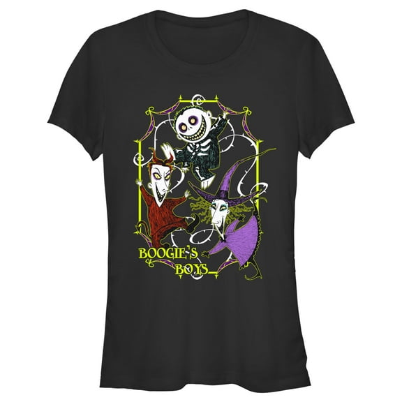 Junior's The Nightmare Before Christmas Boogie's Boys Crew  Graphic Tee Black 2X Large