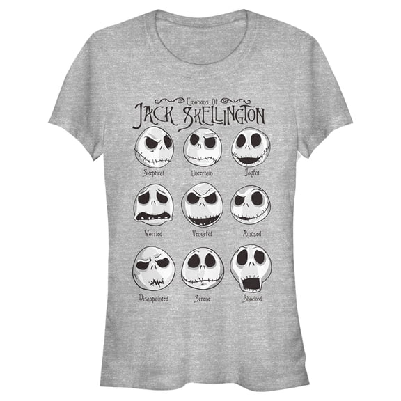 Junior's The Nightmare Before Christmas Emotional Jack Graphic Tee Athletic Heather Small