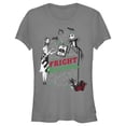 thumbnail image 1 of Junior's The Nightmare Before Christmas Fright Christmas Jack and Sally Graphic Tee Charcoal X Large, 1 of 3