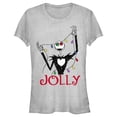 thumbnail image 1 of Junior's The Nightmare Before Christmas Jack Jolly Christmas Lights Graphic Tee Athletic Heather 2X Large, 1 of 3
