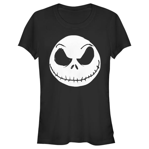 Junior's The Nightmare Before Christmas Jack Skellington Portrait Graphic Tee Black Large