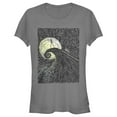 thumbnail image 1 of Junior's The Nightmare Before Christmas Jack Skellington Spiral Hill Painting Graphic Tee Charcoal Large, 1 of 3