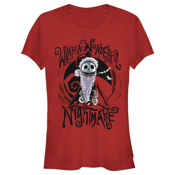 Junior's The Nightmare Before Christmas Jack Skellington What a Wonderful Nightmare Graphic Tee Red 2X Large