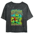 thumbnail image 1 of Junior's The Nightmare Before Christmas Jack and Sally Graffiti Graphic Crop T-Shirt Black X Large, 1 of 4
