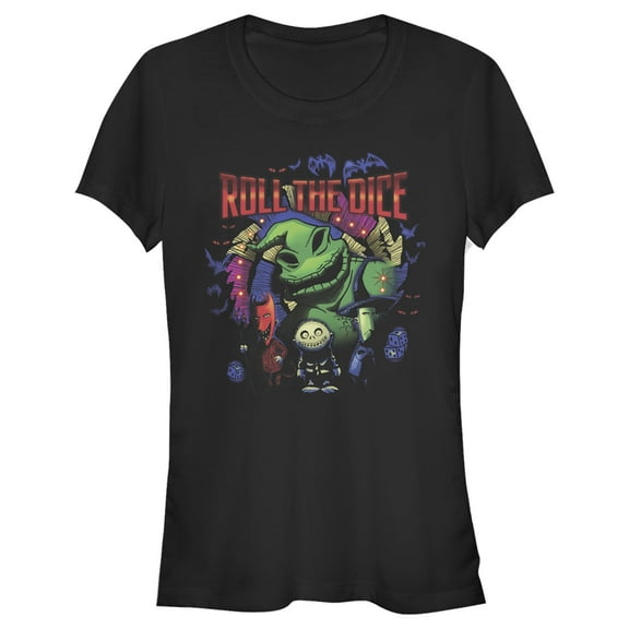 Junior's The Nightmare Before Christmas Oogie Boogie Roll The Dice Graphic Tee Black Small