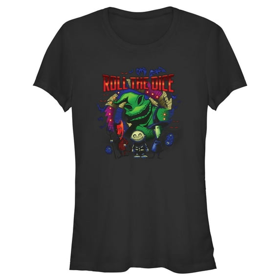 Junior's The Nightmare Before Christmas Oogie Boogie Roll the Dice Graphic Tee Black Large