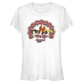 thumbnail image 1 of Junior's The Powerpuff Girls Christmas Poinsettia Wreath Graphic Tee White Large, 1 of 3