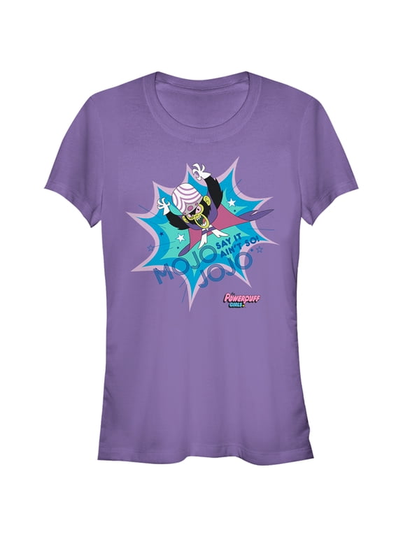 Junior's The Powerpuff Girls Mojo Jojo Say it Ain't So Graphic Tee Purple Medium
