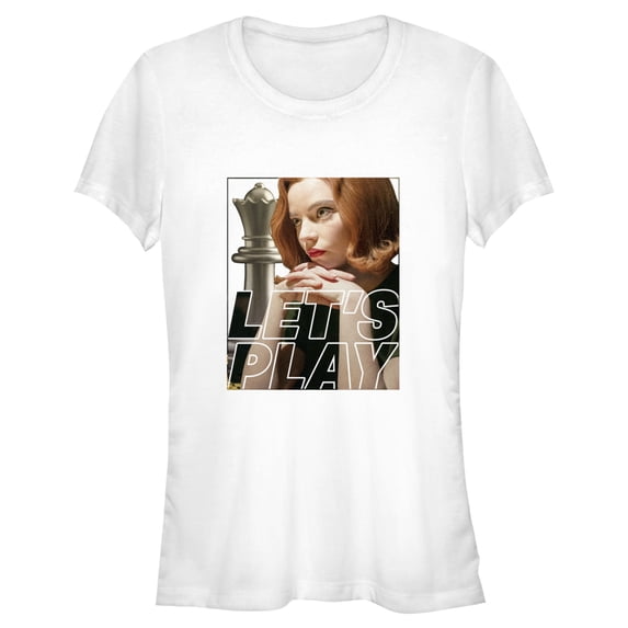 Junior's The Queen's Gambit Let's Play Graphic Tee White 2X Large