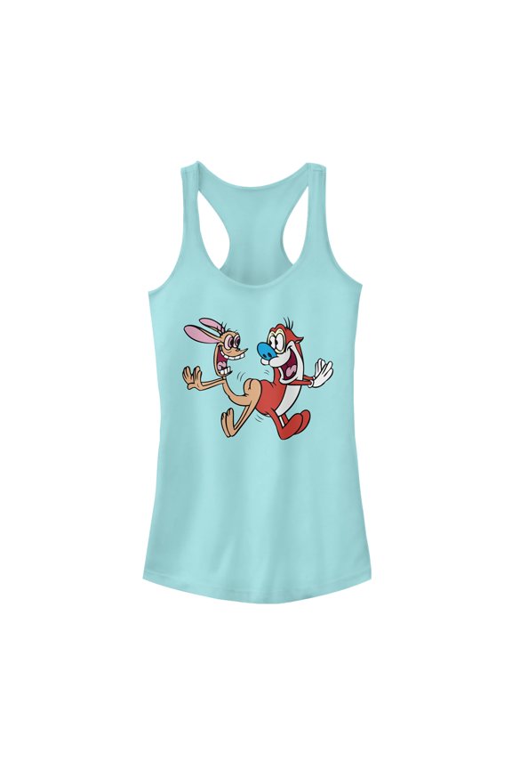 Junior's The Ren & Stimpy Show Such Buddies Racerback Tank Top Cancun Medium