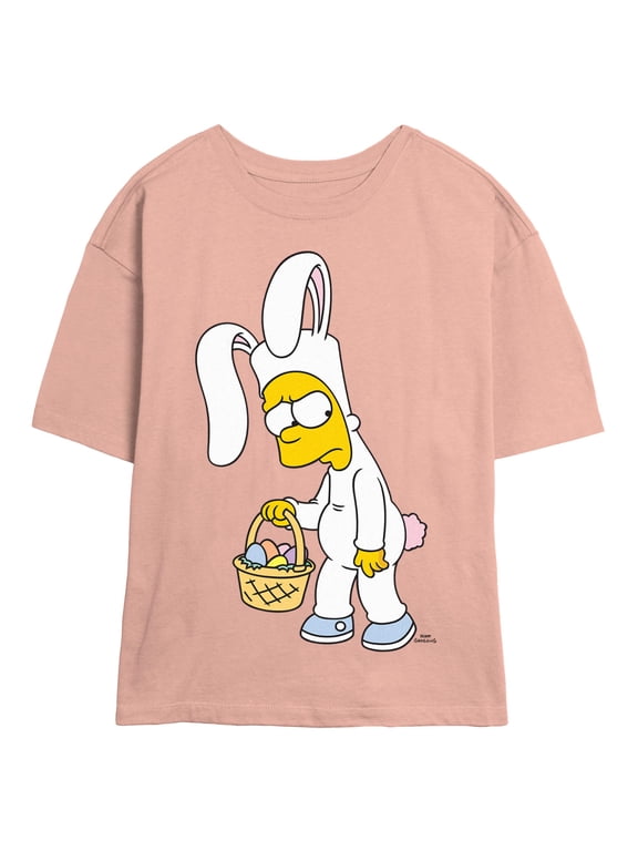 Junior's The Simpsons Bart Bunny Suit Graphic T-Shirt