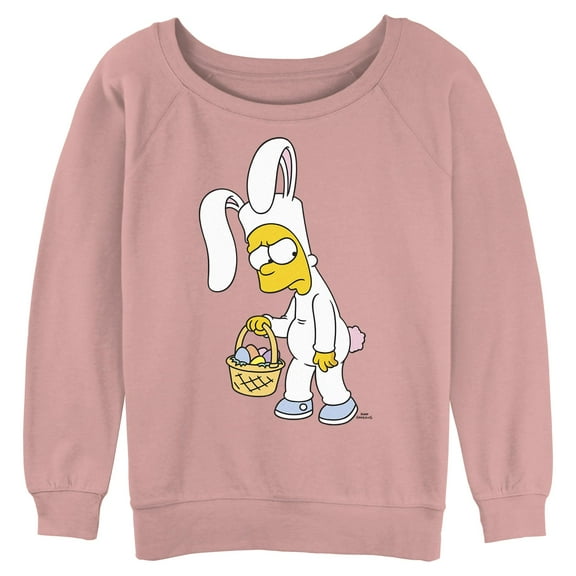 Junior's The Simpsons Bunny Bart Egg Basket Sweatshirt