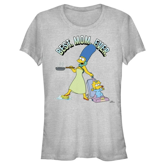 Junior's The Simpsons Marge Best. Mom. Ever.  Graphic Tee Athletic Heather Large