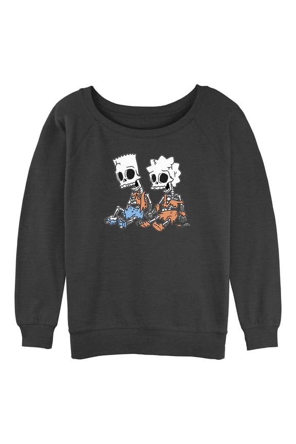 Junior's The Simpsons Skeleton Bart and Lisa  Sweatshirt