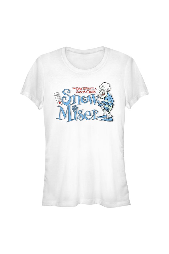 Junior's The Year Without a Santa Claus Snow Miser Graphic Tee White Large