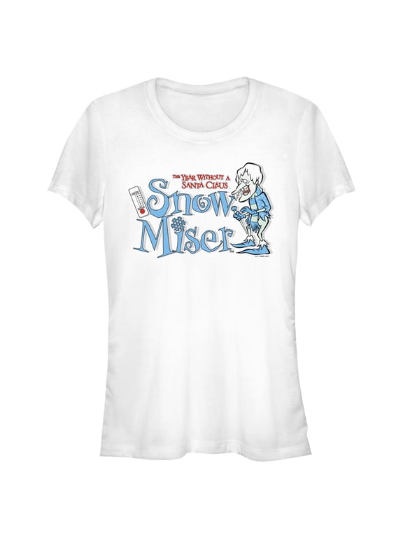 Junior's The Year Without a Santa Claus Snow Miser Graphic Tee White Small