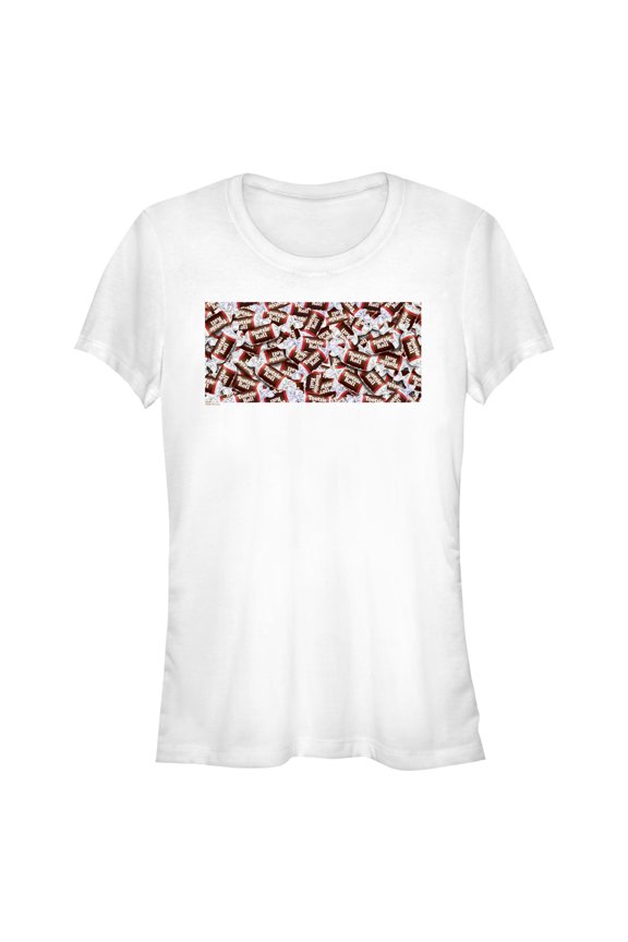 Junior's Tootsie Roll Classic Candy Collage Graphic Tee White Large