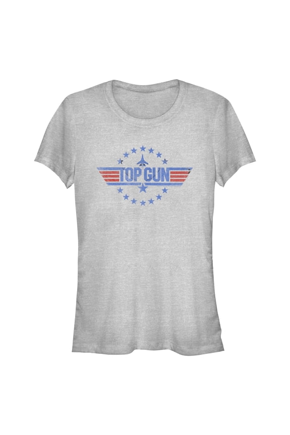 Junior's Top Gun Circle of Stars Logo Graphic T-Shirt