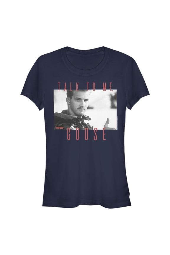 Junior's Top Gun Talk to Me Goose Movie Scene Graphic T-Shirt