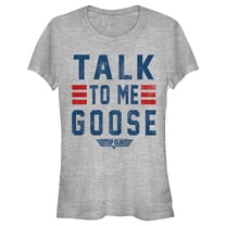 Junior's Top Gun Talk to Me Goose Quote  Graphic T-Shirt
