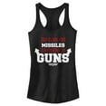 thumbnail image 1 of Junior's Top Gun Too Close for Missiles Switching to Guns Racerback Tank Top, 1 of 5