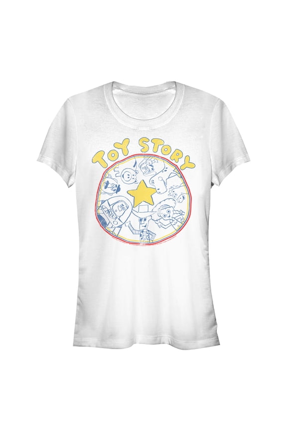 Junior's Toy Story Andy's Toys Graphic Tee White Large
