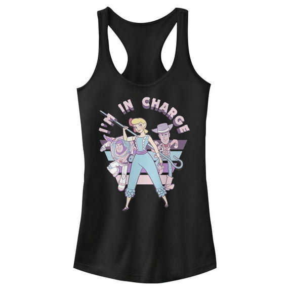 Junior's Toy Story Bo Peep In Charge Racerback Tank Top Black X Small