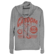 Juniors Toy Story Caboom King Jump Cowl Neck Sweatshirt Gray Heather X Large