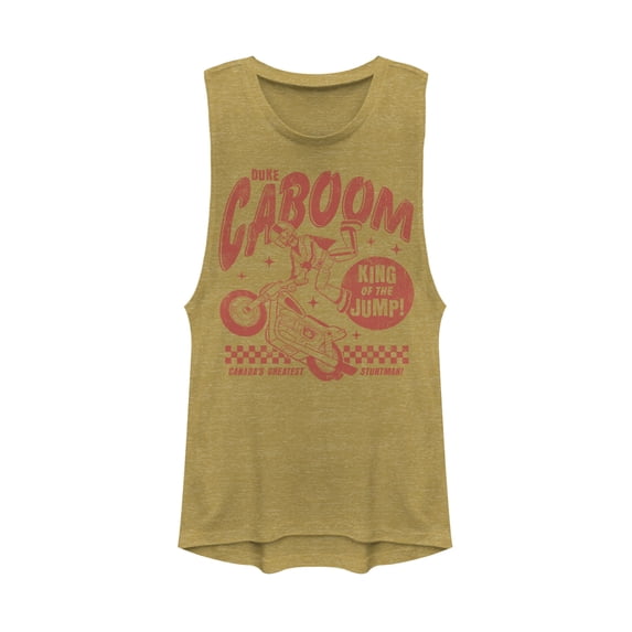 Junior's Toy Story Caboom King Jump Festival Muscle Graphic Tee Gold Heather Small