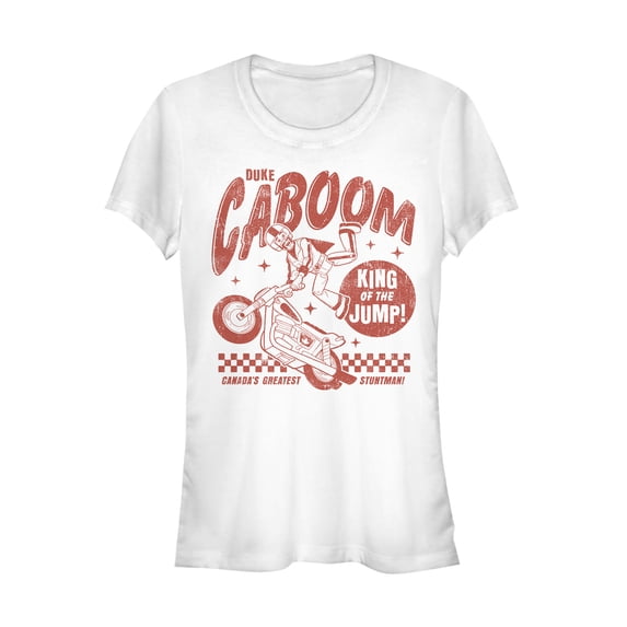 Junior's Toy Story Caboom King Jump Graphic Tee White X Large