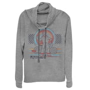Juniors Toy Story Caboom Retro Cowl Neck Sweatshirt Gray Heather Medium