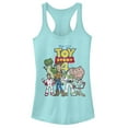thumbnail image 1 of Junior's Toy Story Character Logo Party  Racerback Tank Top Cancun Large, 1 of 3