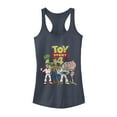 thumbnail image 1 of Junior's Toy Story Character Logo Party  Racerback Tank Top Indigo Large, 1 of 3