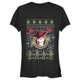thumbnail image 1 of Junior's Toy Story Christmas Woody Pattern  Graphic Tee Black Medium, 1 of 2