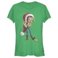thumbnail image 1 of Junior's Toy Story Christmas Woody Santa Claus  Graphic Tee Kelly Green Large, 1 of 2